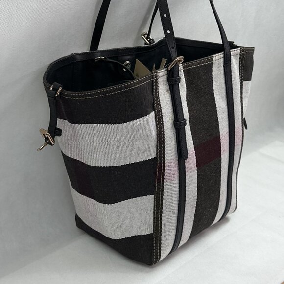 NWT Authentic Burberry Canvas Mega Check Medium Padstow Tote - Picture 6 of 14